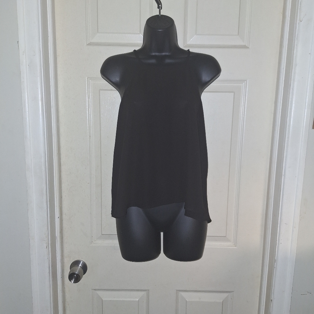 Lily white black tank top size medium